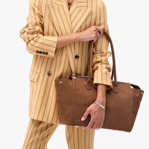 EXCELLENT CLARE V BEATRICE TOTE BAG - CHOCO BAR